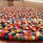 High Quality Nepal Handmade Round Wool Felt Ball carpets/rugs