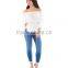 Latest Fashion Blouse Design Off Shoulder Sexy Ruffle Tops for Women Plus Size Tops Wholesale
