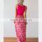 2017 Newest bright colour mommy and me patchwork long dress