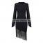 Top quality new fashion popular elegant long sleeve women bandage dress bodycon 2017