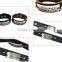 Brown/black color adjustable bracelets,inspirational words metal charm cuff bracelets,wide leather bracelet