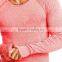 Compression long sleeve gym t shirt with scoop neck