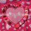 2015 New Baby Girls Ribbon Heart Hot Pink Valentine Dress