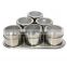 High Quality Useful 6pcs/Set Spice Stainless Steel Magnetic Cruet Condiments Spice Rack Pots Set For Spice