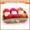 2017 hot selling 100% polyester double feather fancy yarn for hand knitting