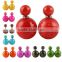 Candy Color Rainbow Double Side Two Ball Earrings Stud