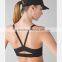 Women's Medium Support Strappy Back Energy Nylon Yoga Tops Workout Sports Bra Dry Fit