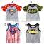 fashion superman sleeveless short sleeve casual baby t-shirt