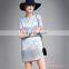 2016 Customized Three Quarter Sleeve Gradient Ladies Dress