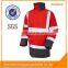 Men's 100% polyester 300D oxford 3m reflective safety red jacket