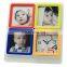 Square plastic photo frame desk clock blank photo keychains wholesale