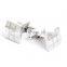 High Quality Grey Plaid Square Men Shirt Silver Cufflinks
