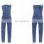 Newest hot sale women skinny denim jean sexy overalls trouser jumpsuit