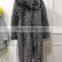 Winter Jacket natural silver fox fur coat