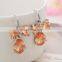 Direct selling Hotsale Platinum plated cubic zircon glitter bowknot sweety jewelry Zircon women Butterfly Earrings