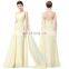Grace Karin One Shoulder Evening Dresses 2017 Robes De Soiree Longue Chiffon Long Party Dress Yellow Formal Gowns Ribbon CL6066
