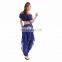BestDance Belly Dance Bloomers Costume Wavy Pants Hip Scarf Skirt Belt Gold Coins