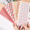 s Paper Straws Fruit Pattern Drinking Straws Decorative Paper Straws Summer Party Drinking Straws for Hawaiian Birthday Wedding Party Decoration