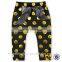Infant Gold Polka Dots Mint Green Pants Toddlers Stretchy Cotton Harem Pants Newborn Baby Pants