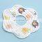 RTS Cotton Gauze Fabric  Baby Flower Shape Bibs Muslin Bibs Cotton Bibs