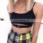 New Fashion Womens ins Belt basic Sexy Cropped Tank Tops