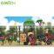 Jungle style kids outdoor play zone playground plastic slide on sale