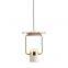 Modern led pendant lights plated rose gold wrought iron light fixtures nordic simple hanging lamps for dining room bedroom