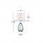 Nordic sky blue elegant modern custom restaurant hotel home decor cheap glass table lamps with logo
