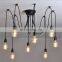 Wholesale Factory Price Metal Spider Shape Large Led Pendant Light