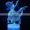 2019 New customized Creative Gift 3D Optical  Dinosaur Visual Illusion Acrylic Night Light USB Table Lamp