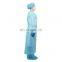 Isolation surgical Knit Cuff Waterproof Apron Isolation Level2 Level 3 SMS PP PE  lab grown diamond