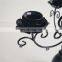 Wholesale  4 arms wrought iron candle holder European wedding black metal candle holder