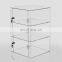 4 Tiers Round Modern Clear Acrylic Jewelry Rotating Jewelry Display Cabinet Showcase