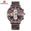 NAVIFORCE NF9169 Unique Design Original Japan Quartz Brand Watch Camouflage Stainless Steel Men Wrist Watches