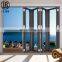 Waterproof modern aluminum folding door tempered glass white sliding aluminium doors  aluminium bifold doors
