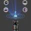 Hot sell ZQS8301OEM 40W power 8 inch*3 speaker wireless with mic loudspeaker with colorful light