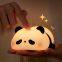 Hot Sale Silicone Cute Panda Lamp Tap Control Portable LED Table Lamp USB Rechargeable Cartoon Panda Night Light for Kids
