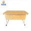 JS Hot Selling Office Classroom Teacher Table Desk Wooden Metal Frame Fixed Height Teacher Desk with Storage Drawers