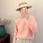 2025 newest  style 100% wool women fashion sweater soft fuzzy brush sweater