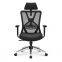 High Back Desk Chair with Adjustable Lumbar Support, Headrest & 3D Armrest - 130°Rocking Mesh Computer Chair