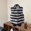 2025 Autumn/Winter Cream Latte Imported Rex Rabbit Fur Chinchilla Pattern Fur Vest