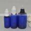 pet blue dropper bottle 10ml 15ml, pet eliquid bottle whosale ecig bottle