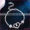 Romantic Heart Shape Bracelet Silver Plated Bracelet for Lover Wedding Gift