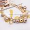 Elegant Imitation Pearl 18K Gold Plated Top Crystal Jewelry Sets
