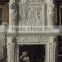 China cheap marble double fireplace mantel with statue