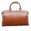 2016 Fashionable waterproof duffle bag Brown genuine Leather travel dufflel bag