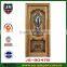 China sound-proof swing security front wooden door in Guangzhou with 100% solid wood