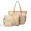 Popular PU beach tote bag set wholesale