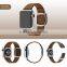 Smooth Genuine Leather Cuff Watch Band For Apple Watch with Two piece Magnetic Closure
