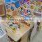 cartoon design wood kids study table and chair/wooden kids study desk